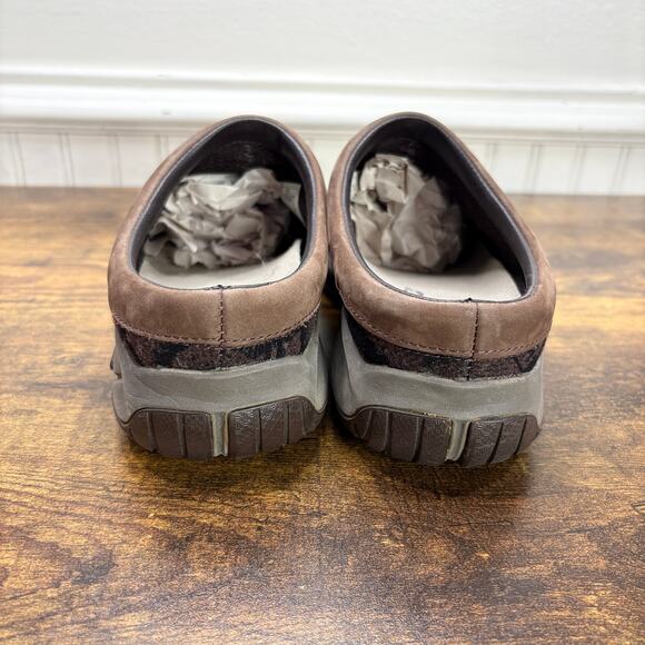 Merrell Size 8.5 Encore Clog Comfort Shoes Cushioned Brown Black Mule Slip On - Picture 4 of 12